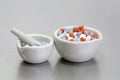 Mortar Pestle Pills Royalty Free Stock Photo