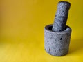 Mortar and Pestle set made of stone. Royalty Free Stock Photo