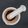 Mortar and Pestle with Spices Royalty Free Stock Photo