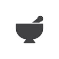 Mortar and pestle vector icon Royalty Free Stock Photo