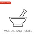 Mortar and Pestle Vector Icon Royalty Free Stock Photo