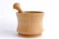 Mortar and pestle on white