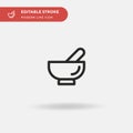 Mortar Simple vector icon. Illustration symbol design template for web mobile UI element. Perfect color modern pictogram on Royalty Free Stock Photo