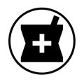 Mortar symbol icon illustration