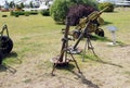 Mortar in the Technical museum of a name of Sakharov under the open sky. City of Togliatti. Samara region