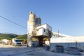 Mortar unit, cement plant, shop for the manufacture of concrete and reinforced concrete products. Used, rusty and dusty.