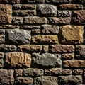 Mortar is visible, binding the stones in a structured pattern Royalty Free Stock Photo