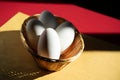 Mortara 04/05/2019: goose eggs still life Royalty Free Stock Photo