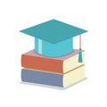 Mortarboard With Books Education Concept