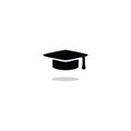 Mortarboard icon and simple flat symbol for web site, mobile, logo, app, UI Royalty Free Stock Photo