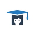 Mortarboard vector icon