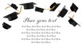 Mortarboard on white background Royalty Free Stock Photo