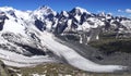 Morteratsch and Pers glaciers from Munt Pers 3207m.