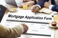 Mortgage Application Form Information Details Concept Royalty Free Stock Photo