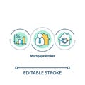Mortgage broker concept icon