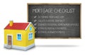 Mortgage checklist concept on blackboard with 3d Royalty Free Stock Photo