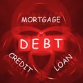 Mortgage Credit and Loan Displays financial Debt