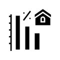 mortgage decrease in interest payments glyph icon vector illustration Royalty Free Stock Photo