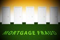 Mortgage Fraud Doorway Represents Property Loan Scam Or Refinance Con - 3d Illustration Royalty Free Stock Photo