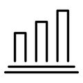 Mortgage histogram icon, outline style