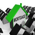 Mortgage House Means Debt And Repayments On Property Royalty Free Stock Photo