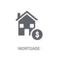 Mortgage icon. Trendy Mortgage logo concept on white background