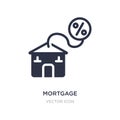 mortgage icon on white background. Simple element illustration from Digital economy concept