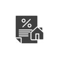 Mortgage interest rate vector icon Royalty Free Stock Photo