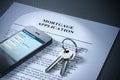 Mortgage Loan Keys Cell Phone Royalty Free Stock Photo