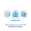 Mortgage lender concept icon Royalty Free Stock Photo