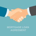 Mortgage loan agreement handshake. Royalty Free Stock Photo