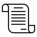 Mortgage loan agreement icon, outline style