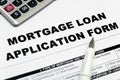 Mortgage Loan Application Form Royalty Free Stock Photo