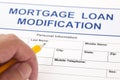 Mortgage Loan Modification form Royalty Free Stock Photo