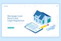 Mortgage loan regulation isometric landing page