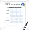 Mortgage paper form ,loan application with home icon Royalty Free Stock Photo