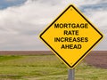 Mortgage Rate Ahead Warning Sign Royalty Free Stock Photo