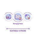 Mortgage rates concept icon Royalty Free Stock Photo