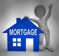 Mortgage Rates Icon For Buy To Let Morgage Or Home Ownership Finance - 3d Illustration