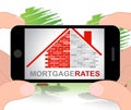 Mortgage Rates Represents Real Estate 3d Illustration