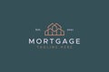 Mortgage Real Estate Business Logo. Architect Creative Brand Identity. Royalty Free Stock Photo