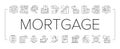 Mortgage Real Estate Collection Icons Set Vector .