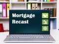 Mortgage Recast sign on the computer Royalty Free Stock Photo