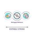 Mortgage refinance concept icon