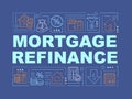 Mortgage refinance word concepts banner