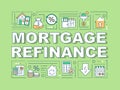 Mortgage refinance word concepts banner