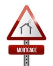 Mortgage road sign illustration design Royalty Free Stock Photo