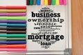 Mortgage word cloud collage Royalty Free Stock Photo
