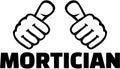 Mortician with thumbs. T-Shirt Design. Royalty Free Stock Photo