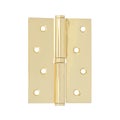 Mortise door hinge in classic gold color, removable with eight self-tapping screws